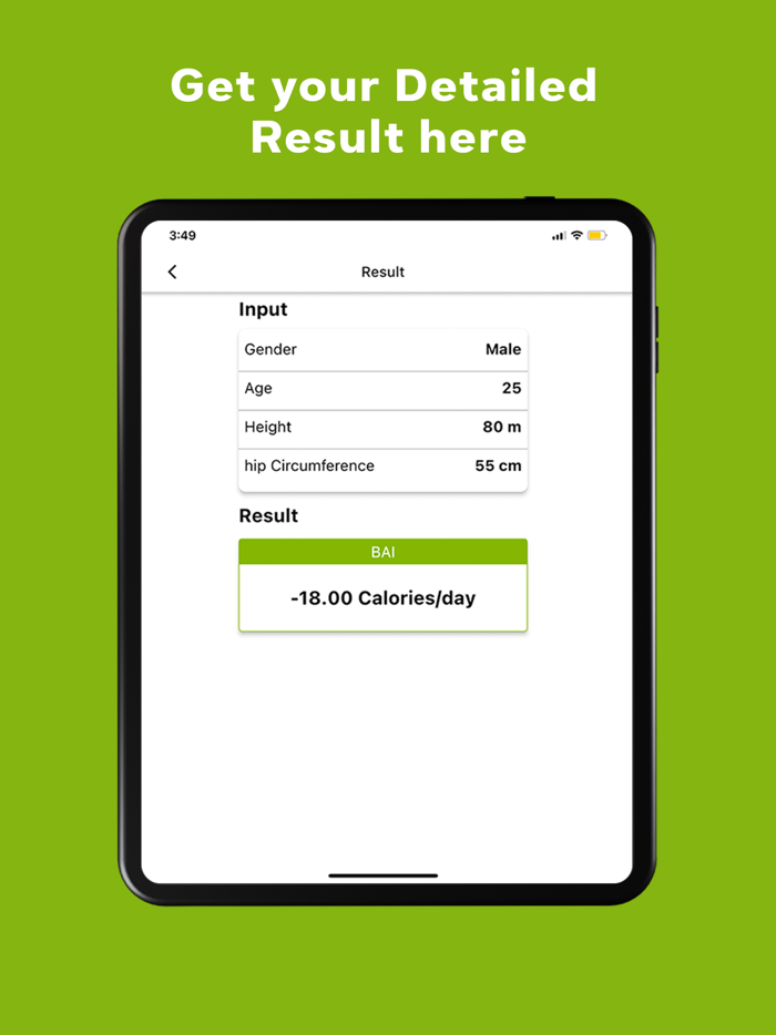 BAI Calculator - Body Fat