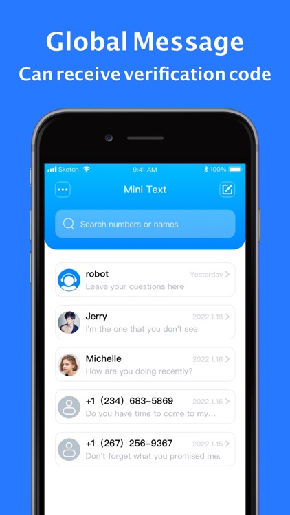 Mini Text - SMS & Verify Code