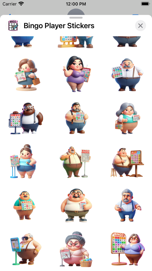 #3. Bingo Player Stickers (iOS) Podle: Paul Scott