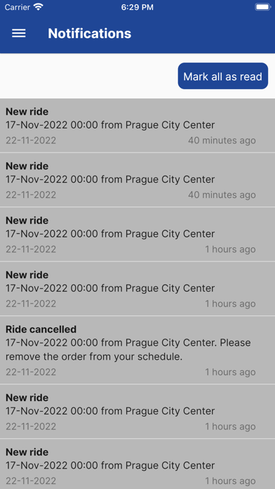 PragaTrip Driver Screenshot