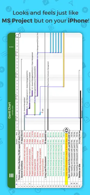 Screenshot 1 Project Plan 365 iphone
