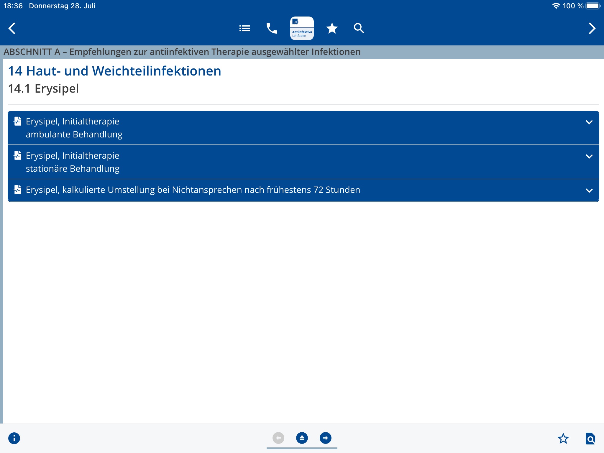 UKE Antiinfektiva-Leitfaden screenshot 2