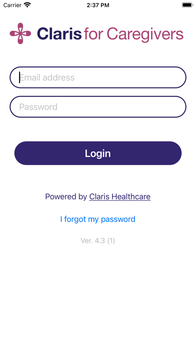 Claris for Caregivers Screenshot