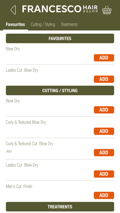 Francesco Hair Salons Screenshot