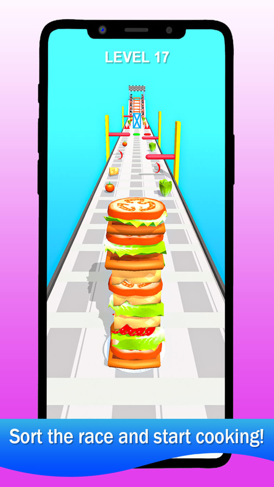 #1. Sandwich Stack Rush 3D (iOS) 由: hendri saputra