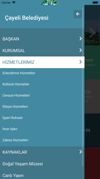 Çayeli Belediyesi Mobill Screenshot