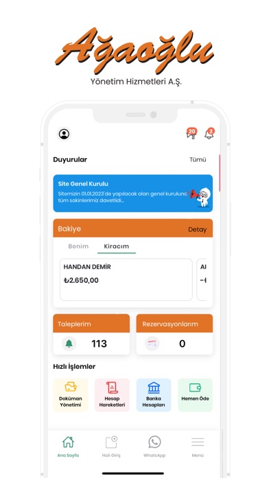 Ağaoğlu Yönetim Screenshot