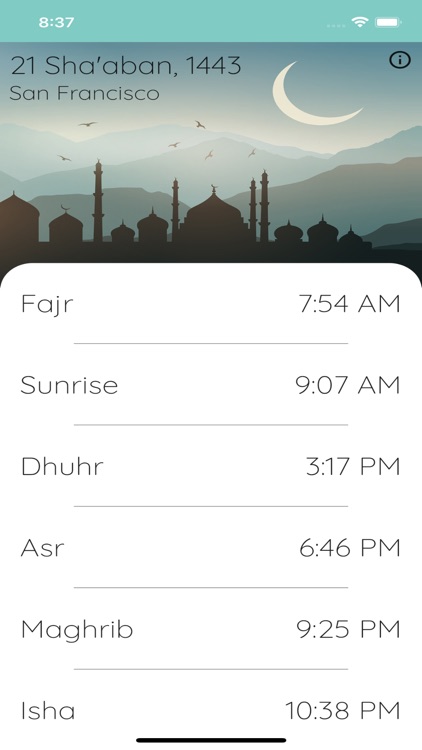 Takbir: Daily Prayer Times