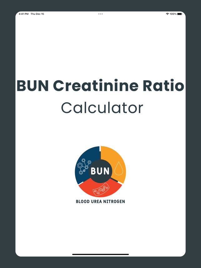 BUN Creatinine Ratio Calculate on the App Store
