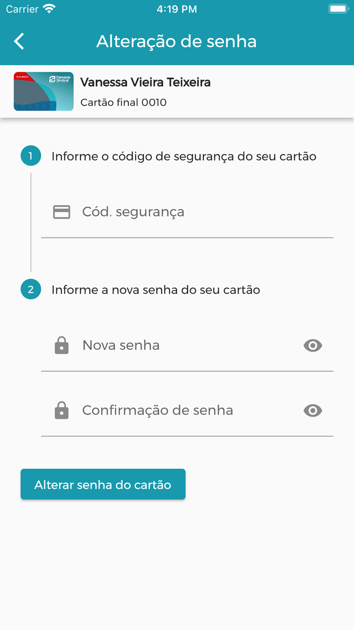 Cartão Farmácia Sindical