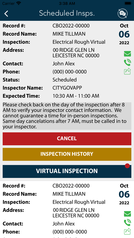 #4. Buncombe Inspection Request (iOS) 由: Buncombe County