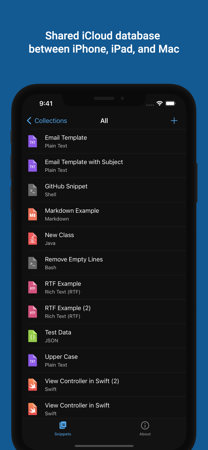 Snippety - Snippets Manager