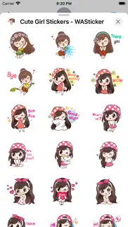 How to cancel & delete cute girl stickers - wasticker 1
