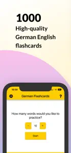 German Flashcards - 1000 words screenshot #1 for iPhone