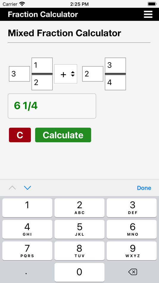 #2. Fraction Calculator (iOS) 由: H Valeur