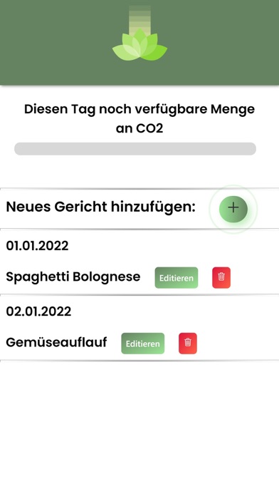 Klimarechner: Ernährung Screenshot