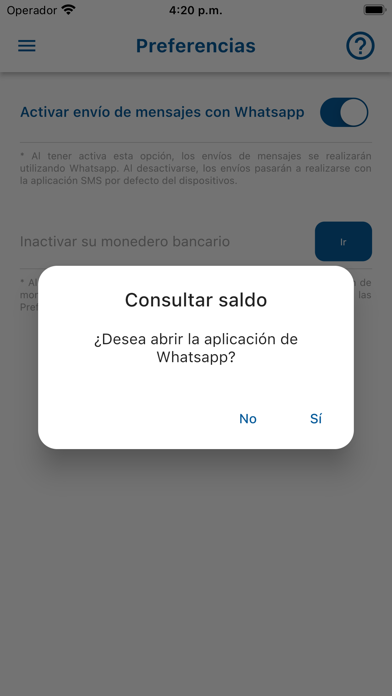 Caja de ANDE SINPE Móvil Screenshot