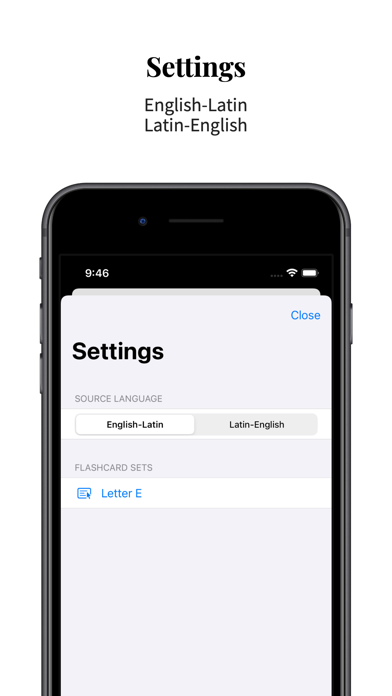Latin-English Vocabulary Screenshot