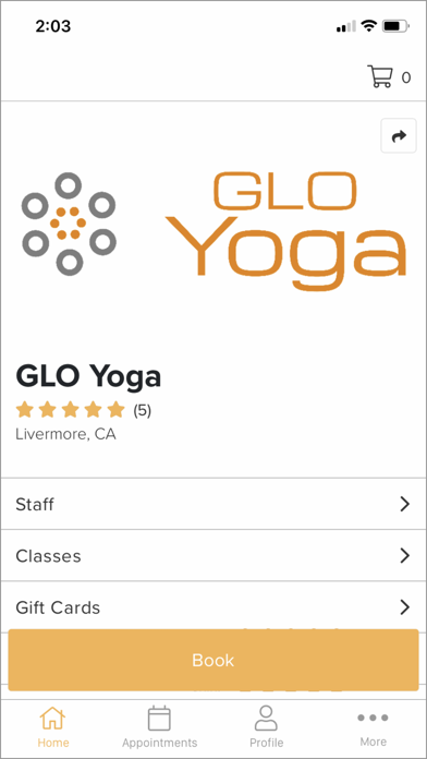 GLO Yoga Studios Screenshot