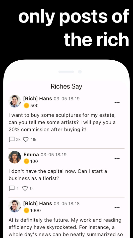 #2. Rich Say - posts of the rich (iOS) 由: Ritsu Maruyama