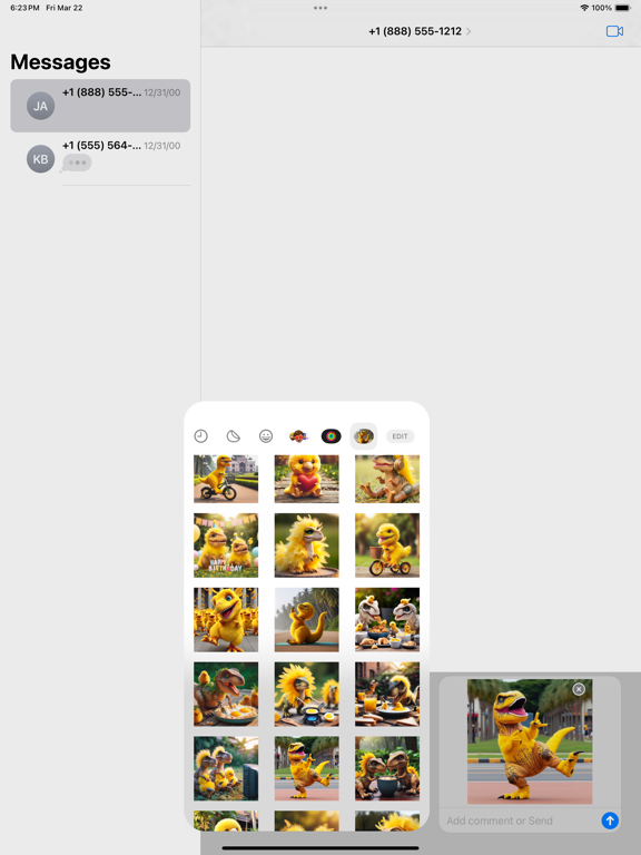 Screenshot #4 pour Happy Dinosaur Stickers Pack