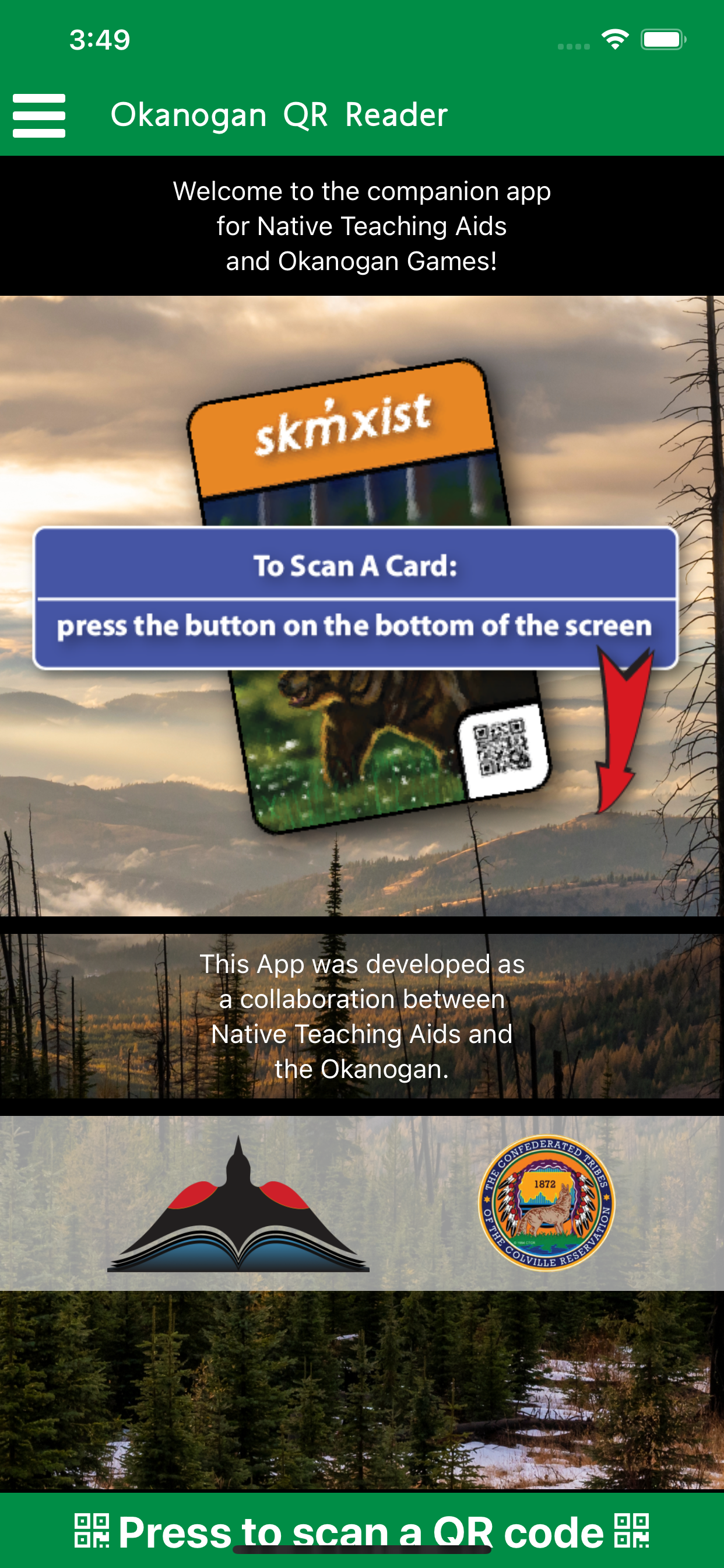 Okanagan QR Reader