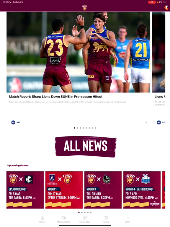 Screenshot #4 pour Brisbane Lions Official App