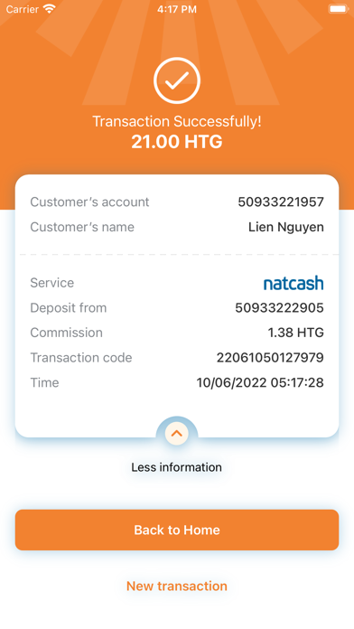 Natcash Agent Screenshot