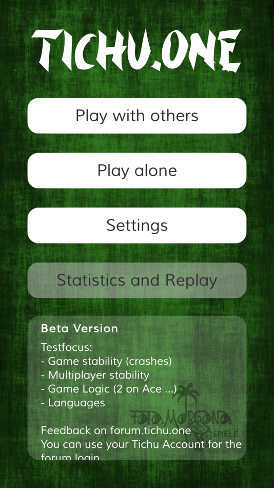 #1. Tichu one (iOS) โดย: Matthias Leu