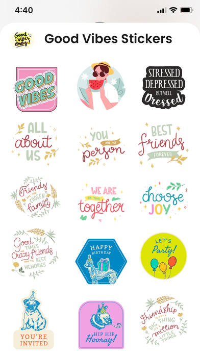 Good Vibes Stickers Screenshot
