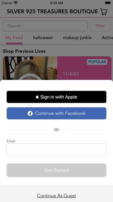 SILVER 925 TREASURES BOUTIQUE Screenshot