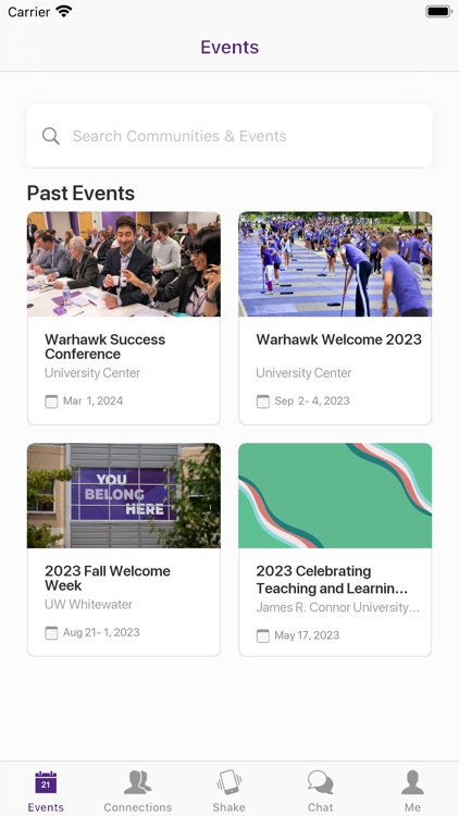 UW-Whitewater Events