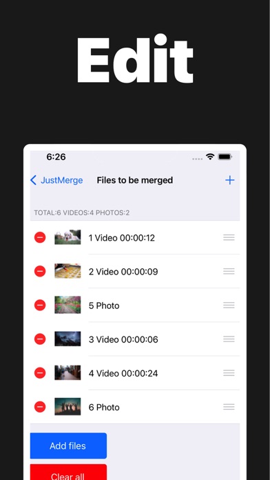 Screenshot #2 pour JustMerge - Join Video Clips