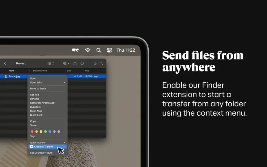 Capture d'écran de WeTransfer: Send Files sur iPhone 2