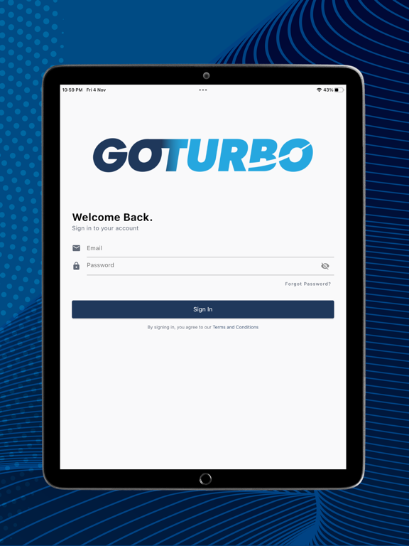 GoTurbo App iPad screenshot 1 - Productivity app