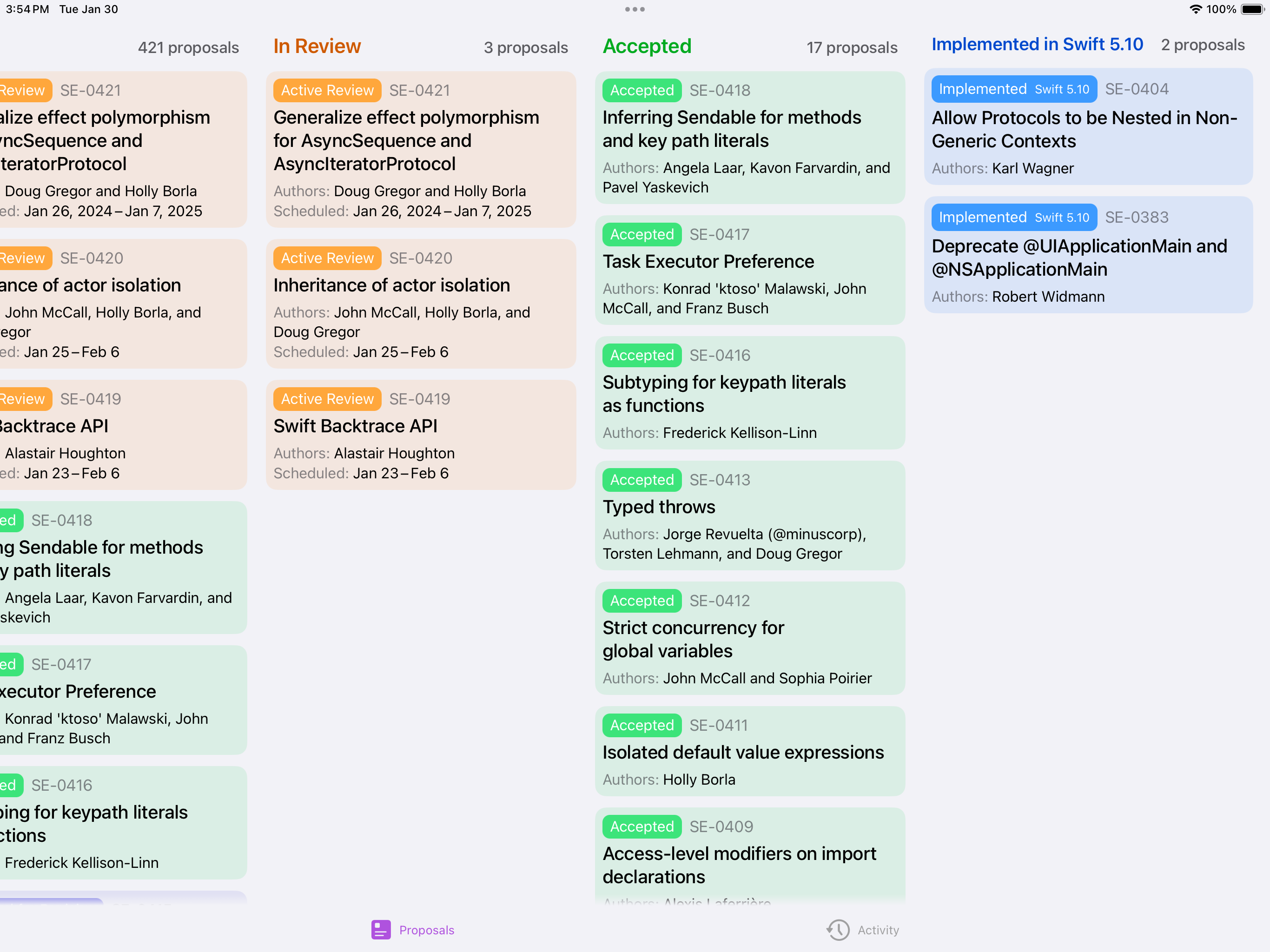 Proposal Monitor