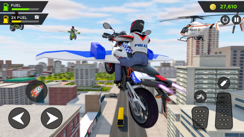 #3. Police Flying Bike Simulator (iOS) Podle: Erum Zulfiqar