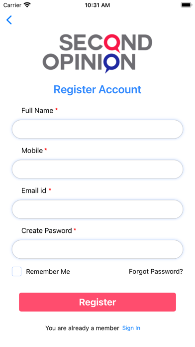 Second Opinion Patient Screenshot
