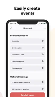 meetup for organizers iphone screenshot 4