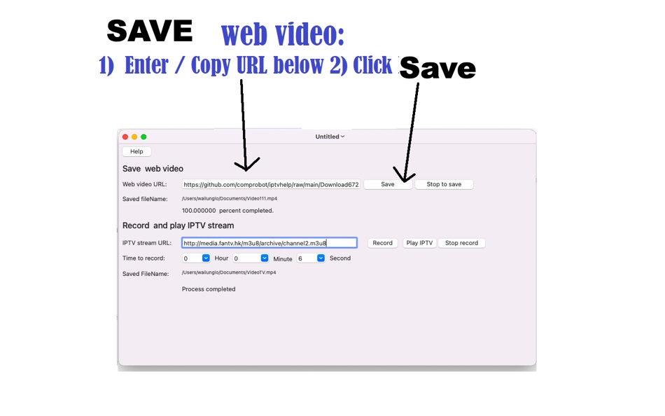 Video saver on web and IPTV - 1.08 - (macOS)