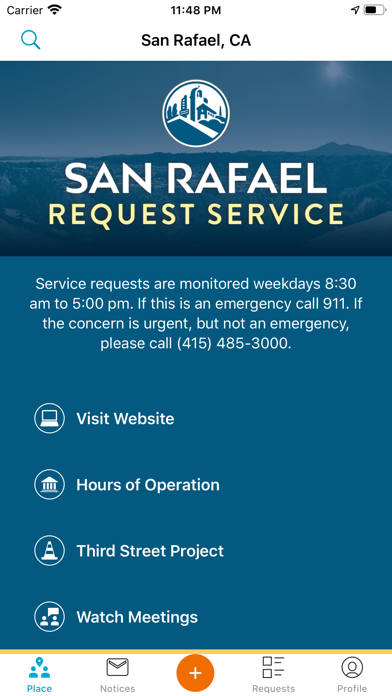 San Rafael - Request Service Screenshot