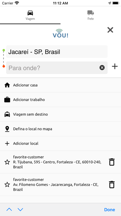VOU! Passageiro/Cliente Screenshot