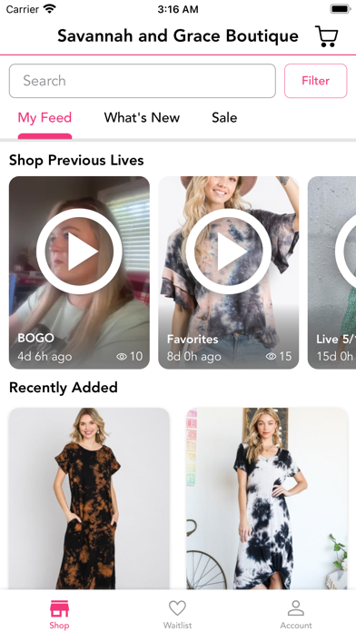 Savannah and Grace Boutique Screenshot