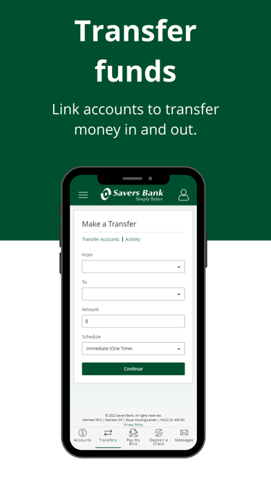 Savers Bank Mobile Banking Screenshot