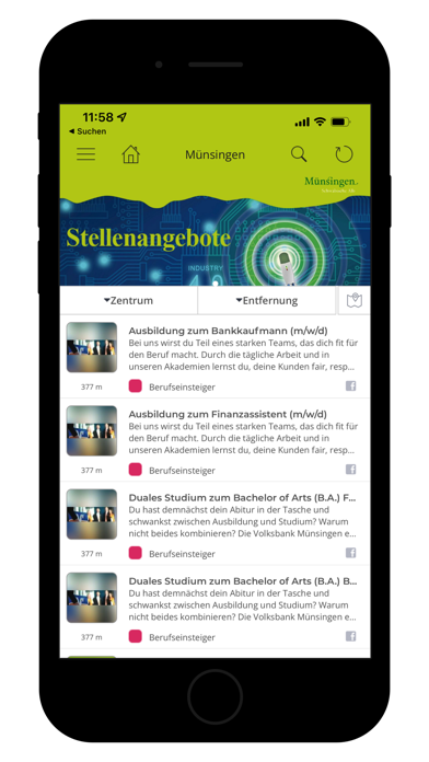 Münsingen App Screenshot