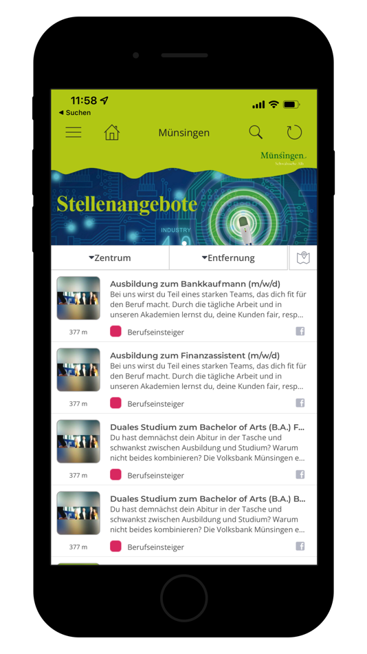 #9. Münsingen App (iOS) Podle: Unipush Media GmbH