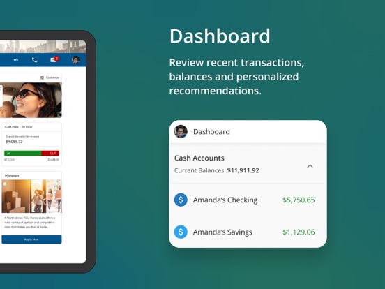 NJFCU Mobile iPad screenshot 2 - Finance app