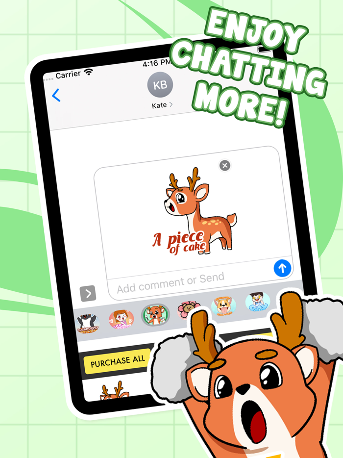Cute Deer Emoji Stickers