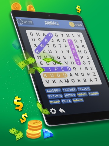 Word Search Cash: Money Gamesのおすすめ画像1