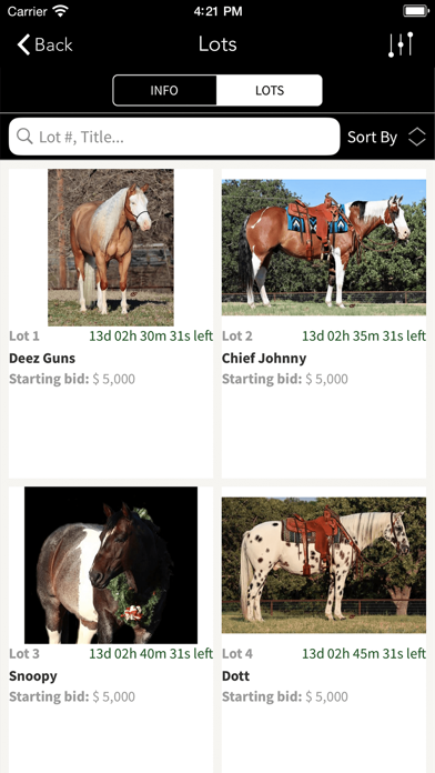 Legacy Horse Sales Screenshot